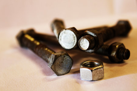 bolts and nut.の写真素材