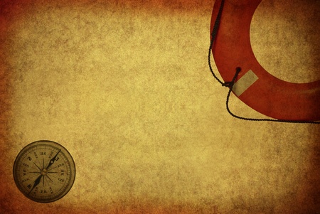 compass against retro backgroundの写真素材