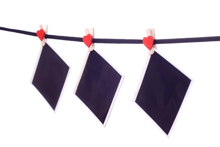 Old Film Blanks Hanging on a Ropeの写真素材