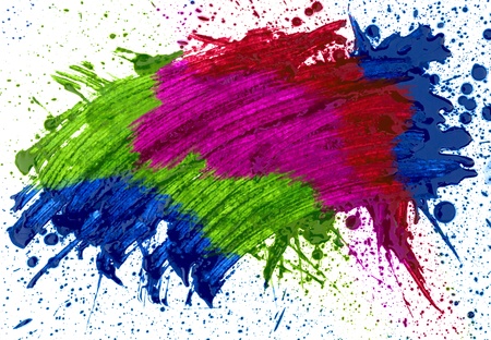 abstaract hand drawn watercolor blotの写真素材