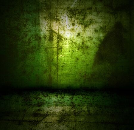 Grunge rusty interior metal roomの写真素材