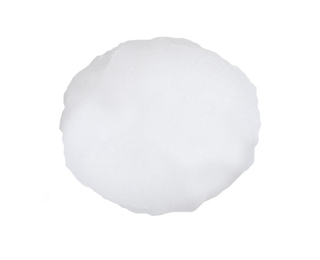 snowball isolated on white of closeupの写真素材
