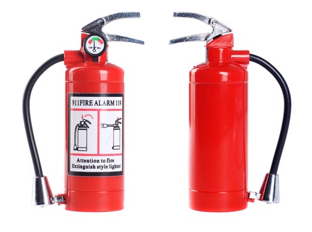 fire extinguisher isolated on white backgroundの写真素材