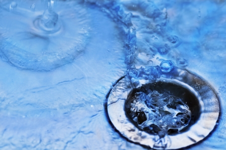 Close up of  sink with water drops