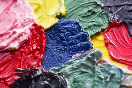 Abstract acrylic of painted backgroundの写真素材