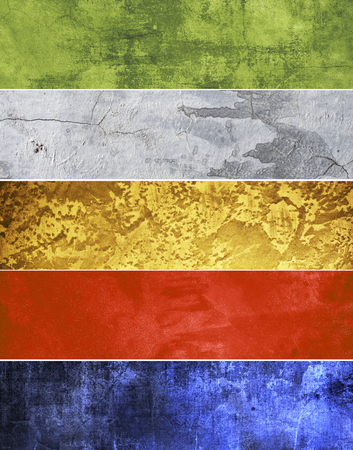 colorful banners cement texture of closeupの写真素材