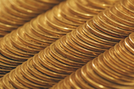 texture of column golden coins