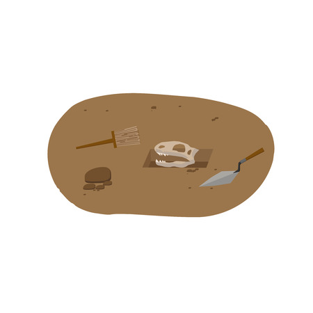 Archeology vector illustrations. Archeology vector symbols.のイラスト素材