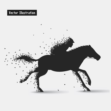 Horseback riding.のイラスト素材