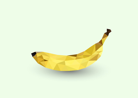 low poly vector bananaのイラスト素材