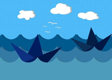 Sea vector Backgroundのイラスト素材