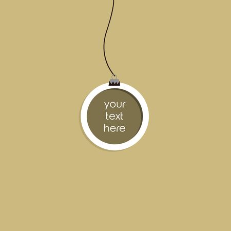 New Year 2017 vector card. Christmas ball. Golden background for text. Vector Illustation.のイラスト素材