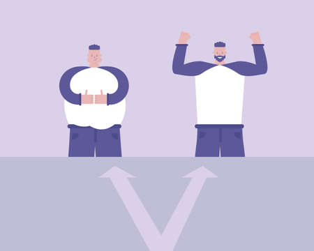 The choice between healthy lifestyle and unhealthy
