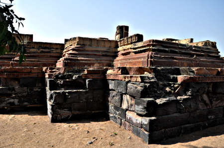 Ancient Indian Architecture. historical place or structure of worship for ancient hindu civilization. ancient antique archeology of asia india. Old hindu building with carving and chariot. historicalの写真素材