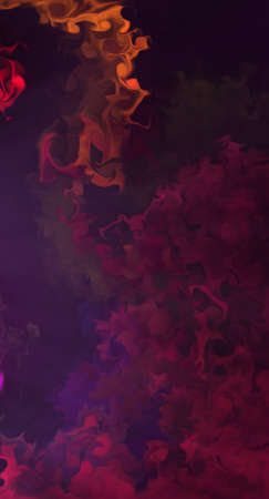Currents of translucent hues, snaking metallic swirls, and foamy sprays of color shape the landscape...