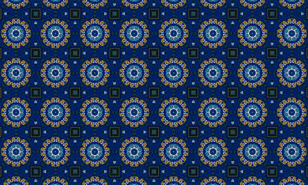 Geometric damask seamless pattern with grunge texture