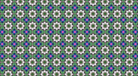 Seamless Asian textile border design. illustration