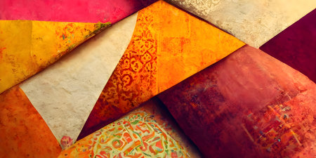 Colorful abstract background with geometrical shapes. Toned.