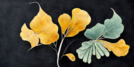 Colorful flower made of paper on the wall. 3d renderingの写真素材