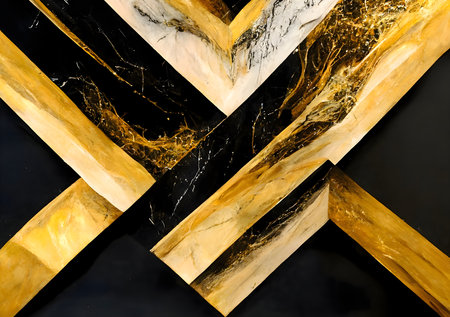 golden and black marble texture background with natural pattern for interior designの写真素材