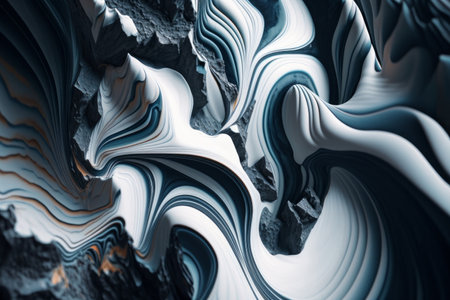 Abstract background. Blue and white marble texture. 3d rendering, 3d illustration.の素材