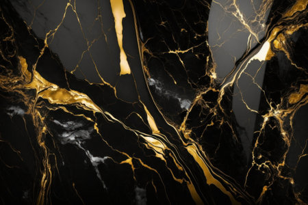 Black gold marble texture background pattern with high resolution. Luxury and luxurious.の素材