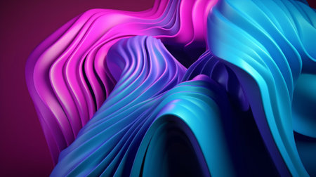 3d rendering of abstract wavy background. Futuristic shape.の素材