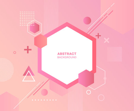 Abstract geometric background with hexagons. Vector Illustration. Eps 10のイラスト素材