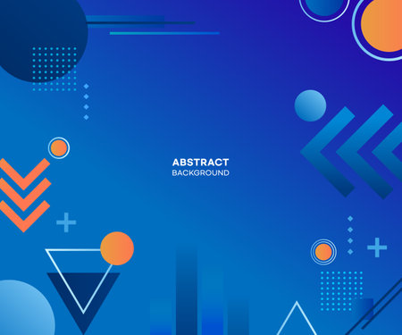 Abstract blue background with geometric shapes. Vector illustration for your design.のイラスト素材