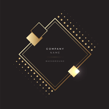 Abstract luxury background with golden rhombus and dots. Vector illustrationのイラスト素材