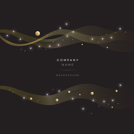 Abstract background with dynamic waves and lights. Vector illustration for your designの写真素材