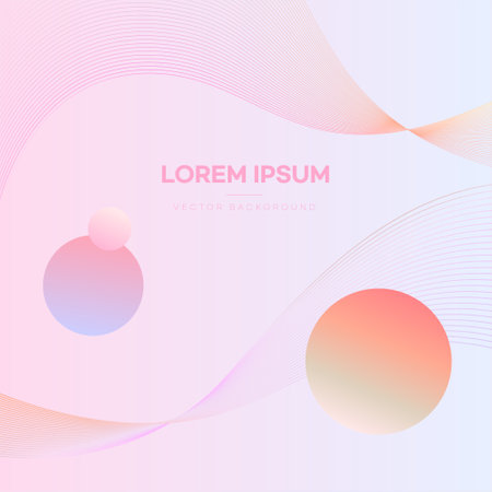 Abstract background with dynamic waves and circles. Vector illustration for your designのイラスト素材
