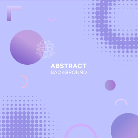 Abstract geometric background with halftone dots and circles. Vector illustration.のイラスト素材