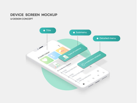 Flat design Infographic template for web and mobile applications. Vector illustration.のイラスト素材