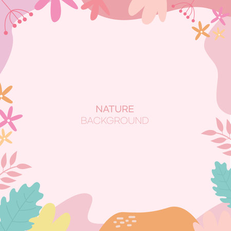 Floral frame with place for your text. Vector Illustration.のイラスト素材