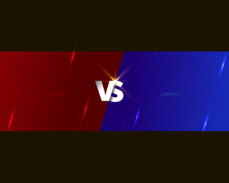 Versus banner. VS letters on dark background. Vector illustration.のイラスト素材