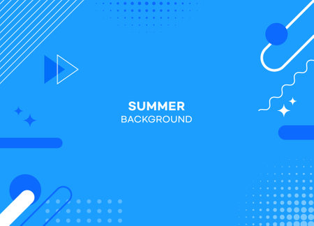 Blue abstract background with geometric shapes and place for your text. Vector illustrationのイラスト素材