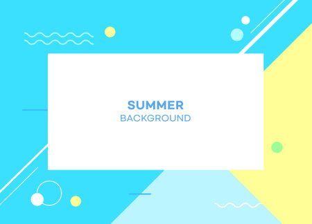 Blue and yellow abstract background with empty space for text. Vector illustrationのイラスト素材