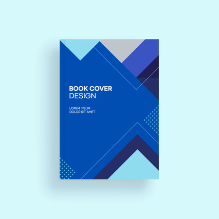 Cover design template for brochure, catalog, magazine, flyer, booklet, leaflet, annual report, book cover. Minimal geometric background. Vector illustration.のイラスト素材