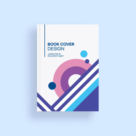 Abstract cover design template. Brochure layout, cover design annual report, magazine, poster, flyer in A4 with colorful geometric shapes. Vector illustration.のイラスト素材