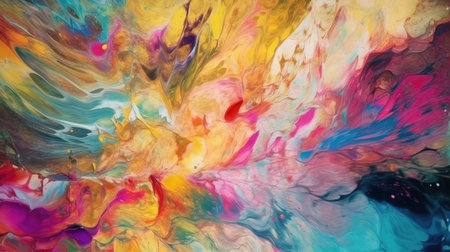 abstract background with colorful watercolor paint, closeup of photoの素材