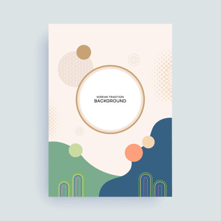 Korean Traditional Background. Abstract design template. Brochure layout, modern design annual report, magazine, flyer in geometric background. Vector illustration.のイラスト素材
