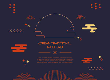 A Modern Korean Geometry Pattern Backgroundのイラスト素材