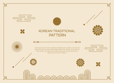 A Modern Korean Geometry Pattern Backgroundのイラスト素材