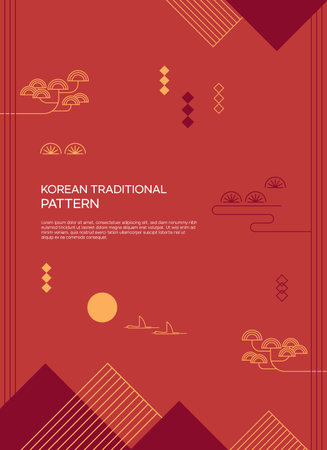 A Modern Korean Geometry Pattern Backgroundのイラスト素材
