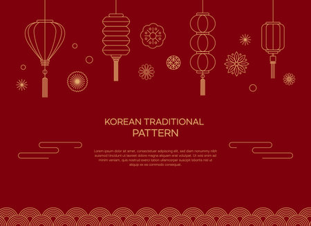 A Modern Korean Geometry Pattern Backgroundのイラスト素材