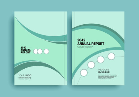 Brochure template layout, cover design annual report, magazine, flyer or booklet in A4 sizeのイラスト素材