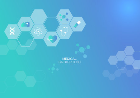 Medical and Technical Abstract Vector Illustration Backgroundのイラスト素材