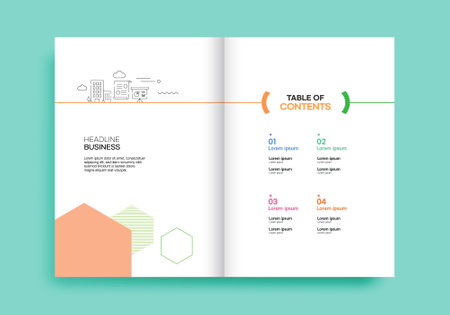 Modern infographic design template. Can be used for workflow layout, diagram, annual report, web design.のイラスト素材