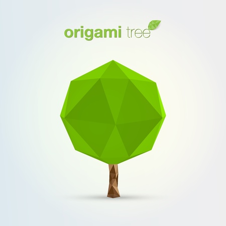 Origami treeのイラスト素材